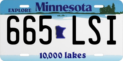 MN license plate 665LSI