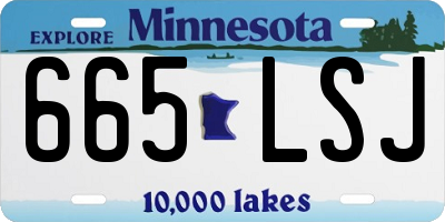 MN license plate 665LSJ
