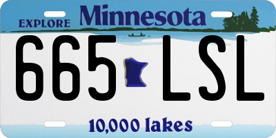 MN license plate 665LSL
