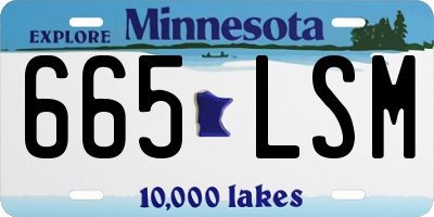 MN license plate 665LSM