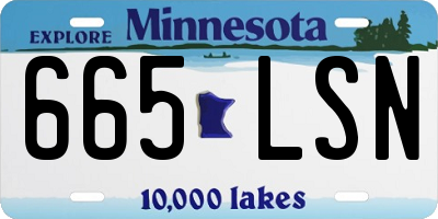 MN license plate 665LSN