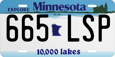 MN license plate 665LSP