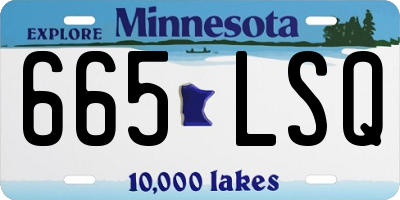 MN license plate 665LSQ