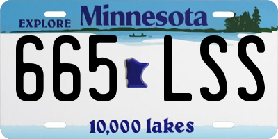 MN license plate 665LSS