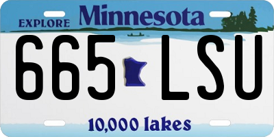 MN license plate 665LSU