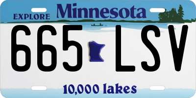 MN license plate 665LSV