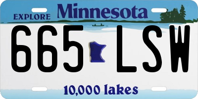 MN license plate 665LSW