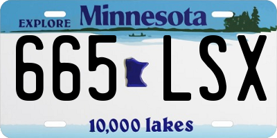 MN license plate 665LSX