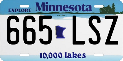 MN license plate 665LSZ