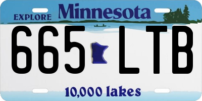 MN license plate 665LTB