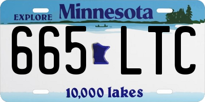 MN license plate 665LTC
