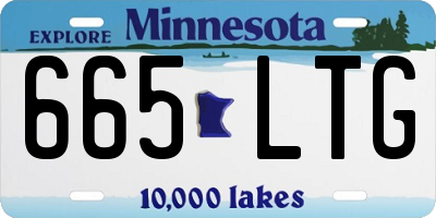 MN license plate 665LTG