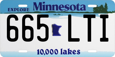 MN license plate 665LTI