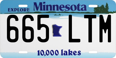 MN license plate 665LTM