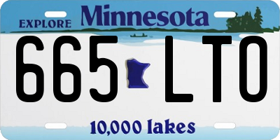 MN license plate 665LTO