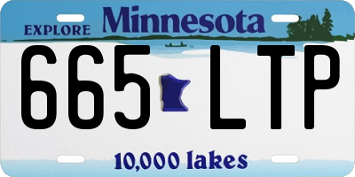 MN license plate 665LTP