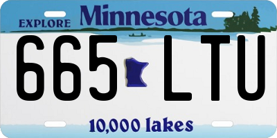 MN license plate 665LTU
