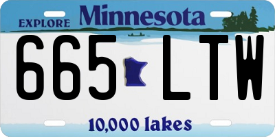 MN license plate 665LTW