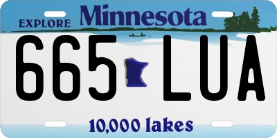 MN license plate 665LUA