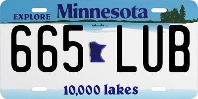 MN license plate 665LUB