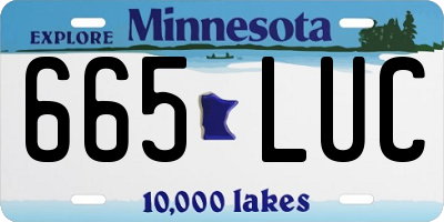 MN license plate 665LUC
