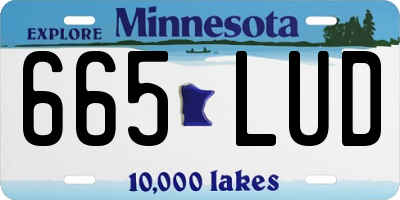 MN license plate 665LUD
