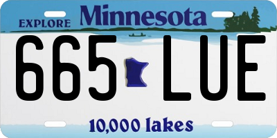 MN license plate 665LUE