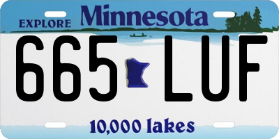 MN license plate 665LUF