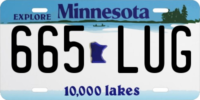 MN license plate 665LUG