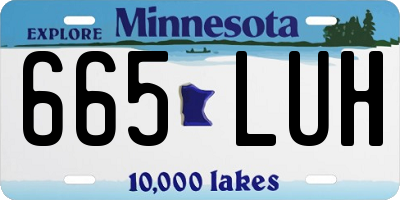 MN license plate 665LUH
