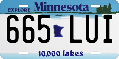 MN license plate 665LUI