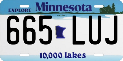 MN license plate 665LUJ