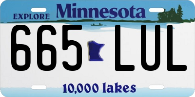 MN license plate 665LUL