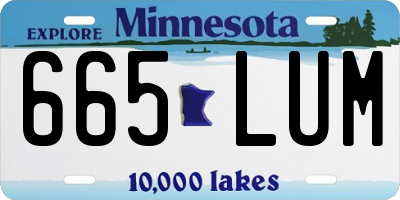 MN license plate 665LUM