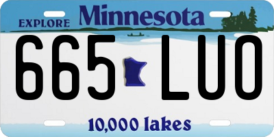 MN license plate 665LUO