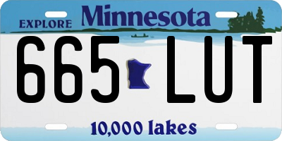 MN license plate 665LUT