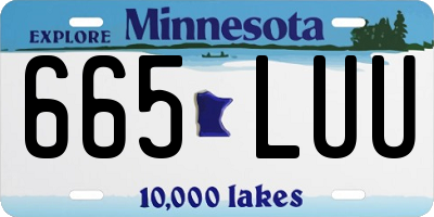 MN license plate 665LUU
