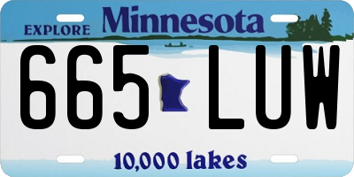 MN license plate 665LUW