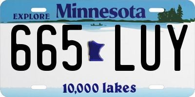 MN license plate 665LUY
