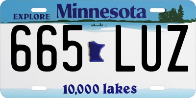 MN license plate 665LUZ