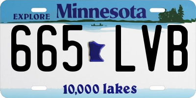 MN license plate 665LVB