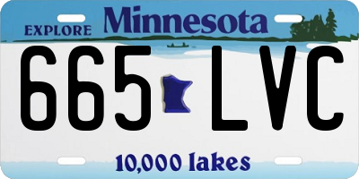 MN license plate 665LVC