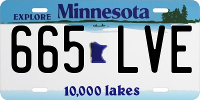MN license plate 665LVE
