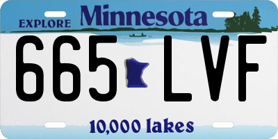 MN license plate 665LVF