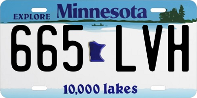 MN license plate 665LVH