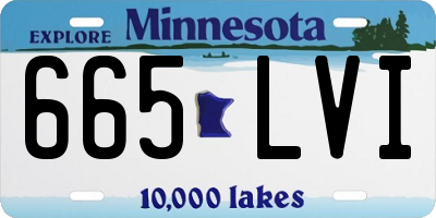 MN license plate 665LVI