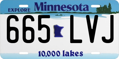MN license plate 665LVJ