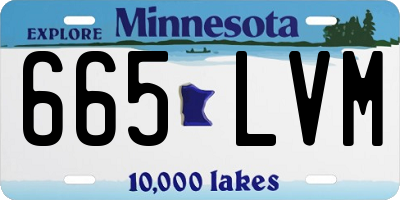 MN license plate 665LVM