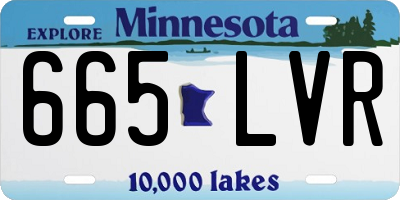 MN license plate 665LVR