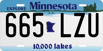 MN license plate 665LZU